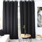 Rideau velours câlin 100% polyester noir 140x260cm Rideau velours câlin 100% polyester noir 140x260cm