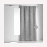 Rideau en velours fiore polyester / velours gris clair