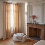 Rideau velours mat ecru 135x280 cm Rideau velours mat ecru 135x280 cm