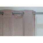 Rideau en velours occultant polyester rose clair 140x260 cm