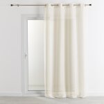 Rideau voilage 100% lin fluide ecru 140x260 cm Rideau voilage 100% lin fluide ecru 140x260 cm