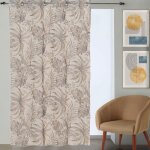 Rideau voilage  oeillets feuillage  l'unit 140x260cm