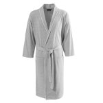 Robe de chambre chambray mixte gris perle l
