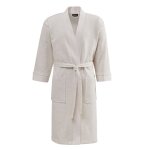 Robe de chambre molleton blanc cass m