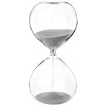 Sablier gris clair en verre Sablier gris clair en verre
