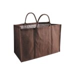 Sac à bûches en jute chocolat Sac à bûches en jute chocolat