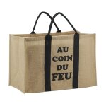 Sac  bches en jute naturel 'au coin du feu'