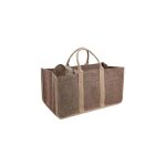 Sac  bches en toile de jute anses beiges