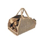 Sac  bches en toile de jute renforce beige
