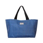 Sac cabas en coton enduit bleu et noir 50x33x26 Sac cabas en coton enduit bleu et noir 50x33x26