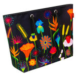 Sac cabas noir polyester 48 x 34 x 14 cm