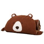 Sac de couchage ours marron et beige