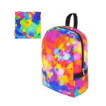 Sac  dos pliable multicolore polyester 26 x 13 x 35 cm