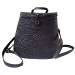 Sac à dos en rotin noir Sac à dos en rotin noir