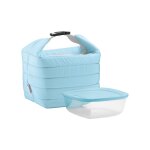 Sac isotherme bleu avec bote hermtique 22 x 18 x 22 cm