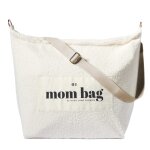 Sac à langer à anses en polyester bouclé blanc cassé 45x60 cm Sac à langer à anses en polyester bouclé blanc cassé 45x60 cm