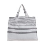Sac de plage cabas toile de coton poudre 33x40 cm Sac de plage cabas toile de coton poudre 33x40 cm