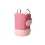 Sac de rangement cygne coton rose 45 cm