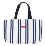 Sac de voyage polyester rayures bleu