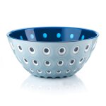 Saladier 20 cm bleu ciel et bleu marine en plastique multicolore
