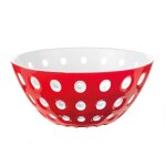 Saladier 20 cm rouge et blanc en plastique multicolore