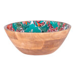 Saladier 30 cm multicolore en bois