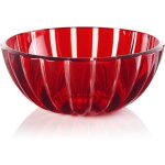 Saladier en acrylique rouge et transparent 20 cm