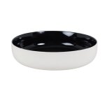 Saladier en cramique noire et blanche