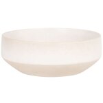 Saladier en grs blanc et beige