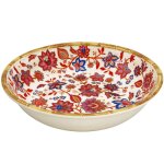 Saladier profond en mélamine décoré par des fleurs indiennes Saladier profond en mélamine décoré par des fleurs indiennes