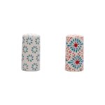 Salière et poivrière en céramique multicolore Salière et poivrière en céramique multicolore