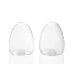 Salire et poivrire design en verre transparent ovode
