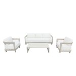 Salon bas de jardin en aluminium 5pers.