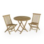 Salon de jardin 2 chaises en teck massif Salon de jardin 2 chaises en teck massif