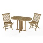 Salon de jardin 2 chaises en teck massif Salon de jardin 2 chaises en teck massif