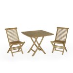 Salon de jardin 2 chaises en teck massif Salon de jardin 2 chaises en teck massif