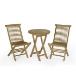 Salon de jardin 2 chaises en teck massif Salon de jardin 2 chaises en teck massif