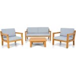 Salon de jardin 4 places - bois fsc - canapé 2 pl, 2 fauteuils, table Salon de jardin 4 places - bois fsc - canapé 2 pl, 2 fauteuils, table