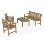 Salon de jardin 5 / 6 places en teck massif Salon de jardin 5 / 6 places en teck massif