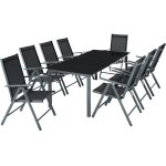Salon de jardin cadre en aluminium 8 personnes gris anthracite Salon de jardin cadre en aluminium 8 personnes gris anthracite