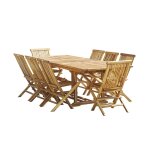 Salon de jardin en teck massif extensible 8 / 10 pers.