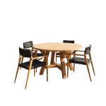 Salon de jardin en teck recycl 4 personnes