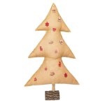 Sapin de no� artificiel lumineux en jute avec sujets en bois 150cm