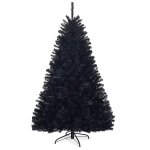 Sapin de nol artificiel 1258 branches halloween noir 230cm