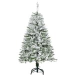 Sapin de no�l artificiel aspect enneig� h. 120 cm imitation nordmann