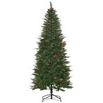 Sapin de nol artificiel dcor h. 210 cm 45 baies rouges