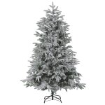 Sapin de nol artificiel enneig 210 cm blanc