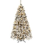 Sapin de nol artificiel enneig lumineux 1010 branches blanc 230cm