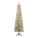 Sapin de nol artificiel troit led h260