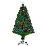Sapin de nol artificiel fibre optique led multicolore toile h1, 20 m